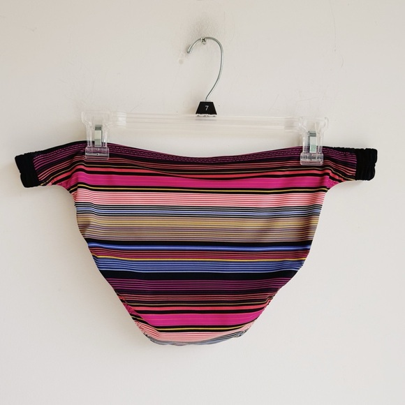 ATHLETA Capri Stripe Side Smocked Swim Bottom Size Large - Picture 3 of 5